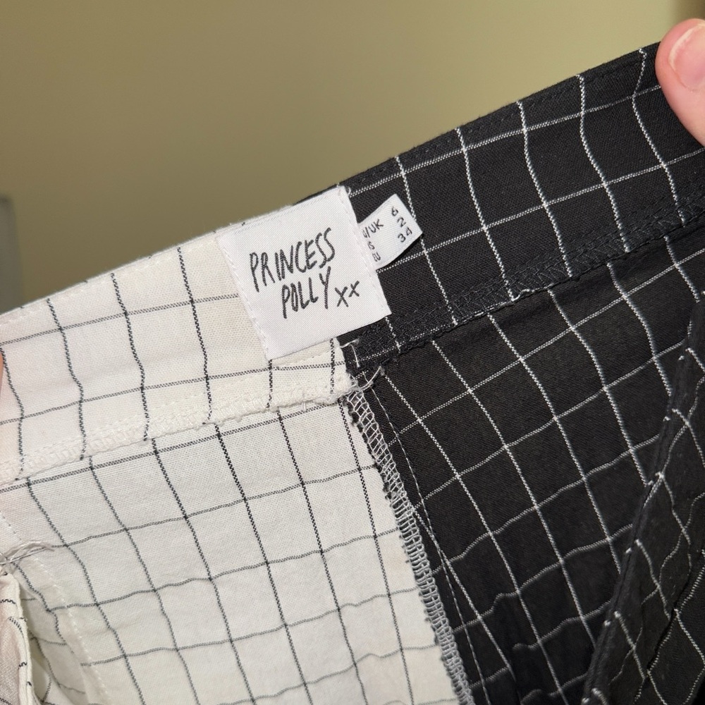 Princess Polly Black and White Checkered Pants